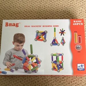 Bmag 46 pieces new Magnetic Building Rods Set - Multicolor